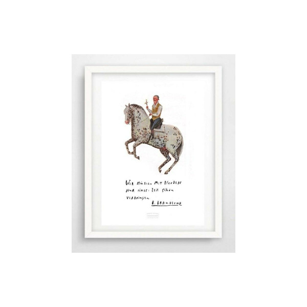 Artprint A5 Aquarellkunst mit Zitaten namhafter Reiter Branderup Zeit