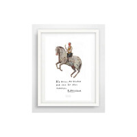 Artprint A5 Aquarellkunst mit Zitaten namhafter Reiter Branderup Zeit